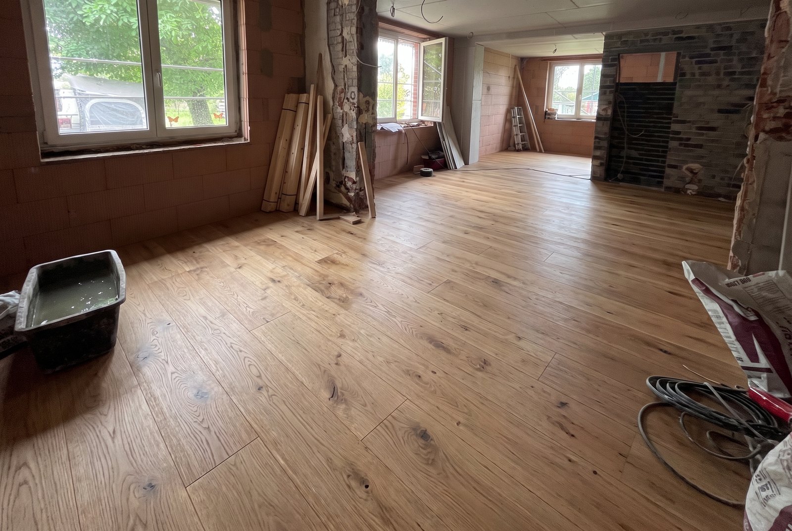 Eiche Seattle in einem Wohnzimmer — mit KI erzeugte Ansicht