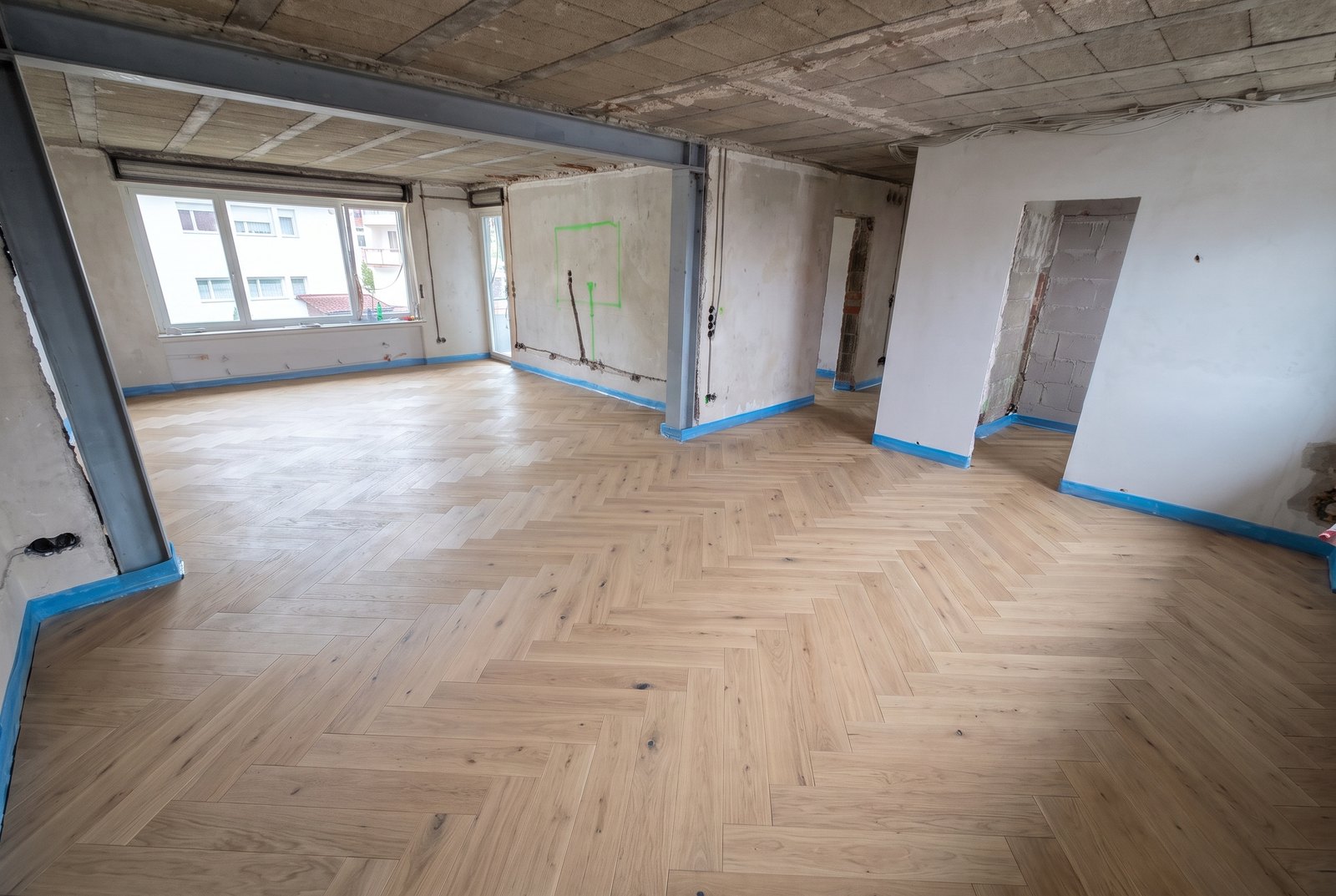 Eiche Rawstone in einem Wohnzimmer — mit KI erzeugte Ansicht