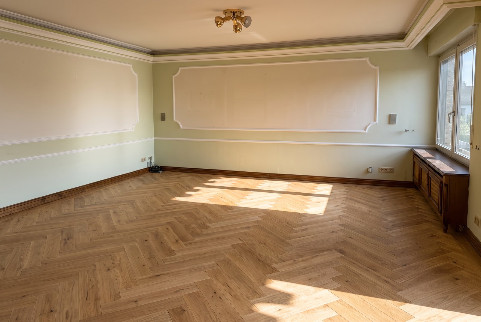 Eiche Sandstone in einem Schlafzimmer — mit KI erzeugte Ansicht