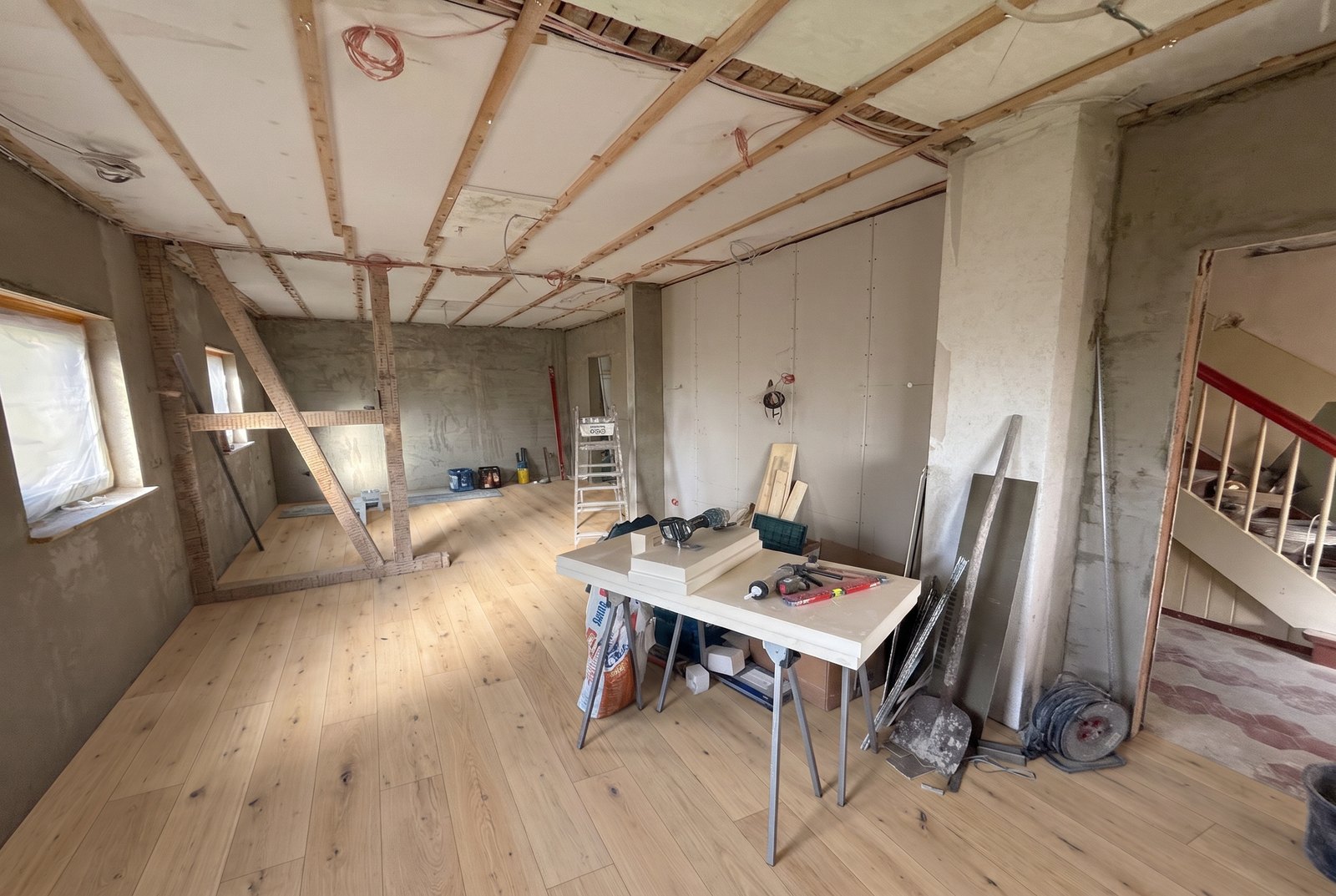 Eiche Dallas in einem Wohnzimmer — mit KI erzeugte Ansicht