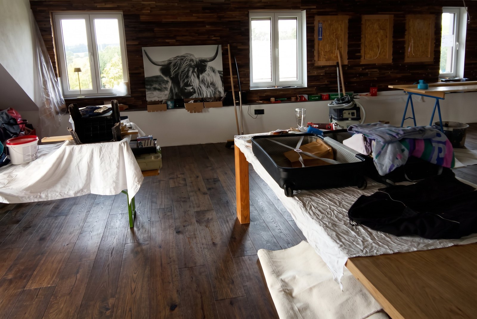 Eiche Virginia in einem Arbeitszimmer — mit KI erzeugte Ansicht